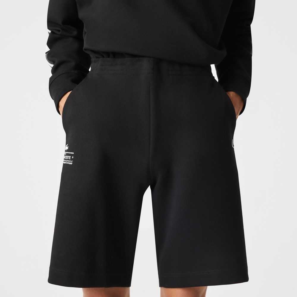 Lacoste Reflective Print Shorts Black | UYM-498615