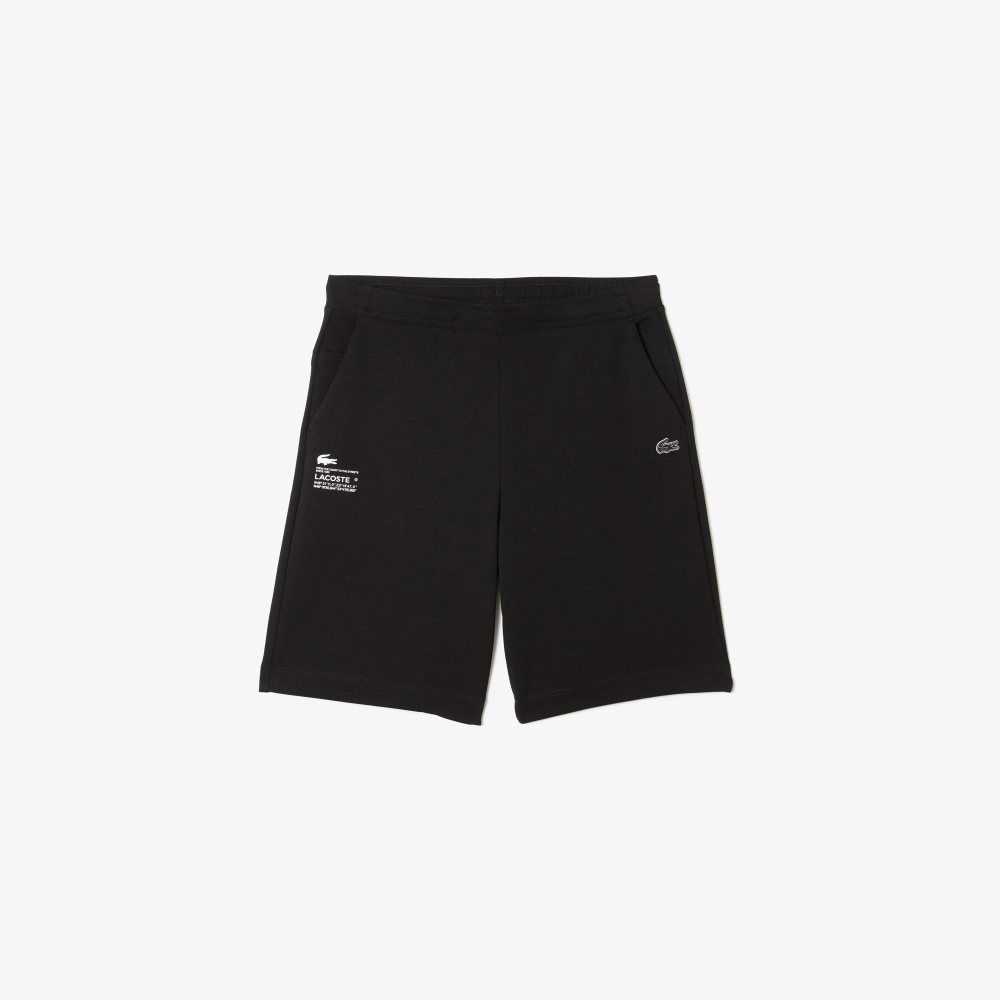 Lacoste Reflective Print Shorts Black | UYM-498615