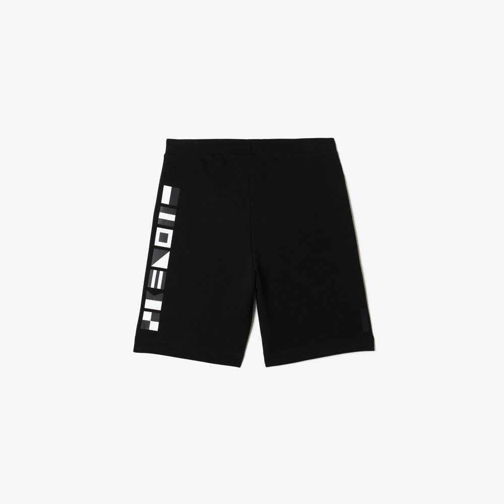 Lacoste Reflective Print Shorts Black | UYM-498615