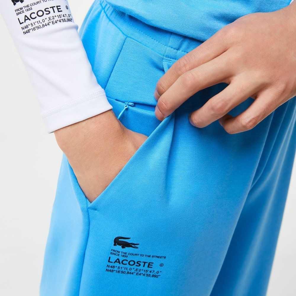 Lacoste Reflective Print Shorts Blue | RQK-478230