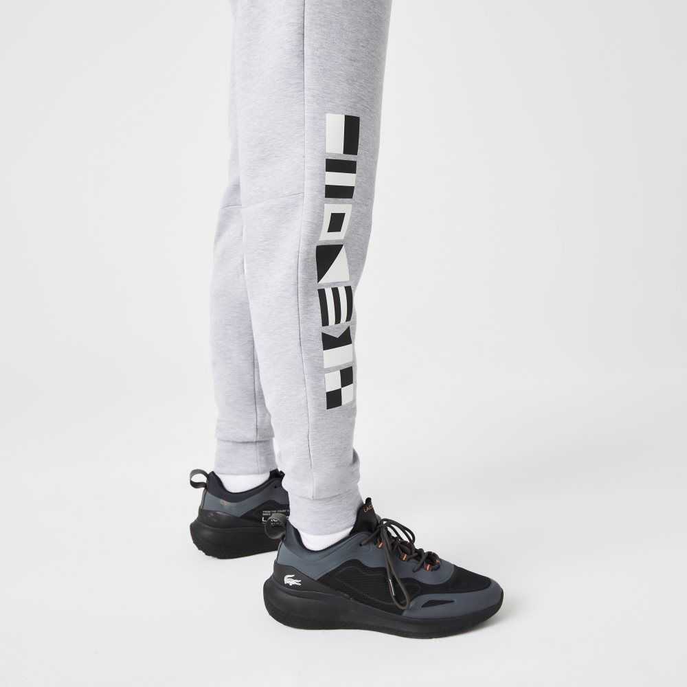 Lacoste Reflective Print Trackpants Grey Chine | GVL-568930