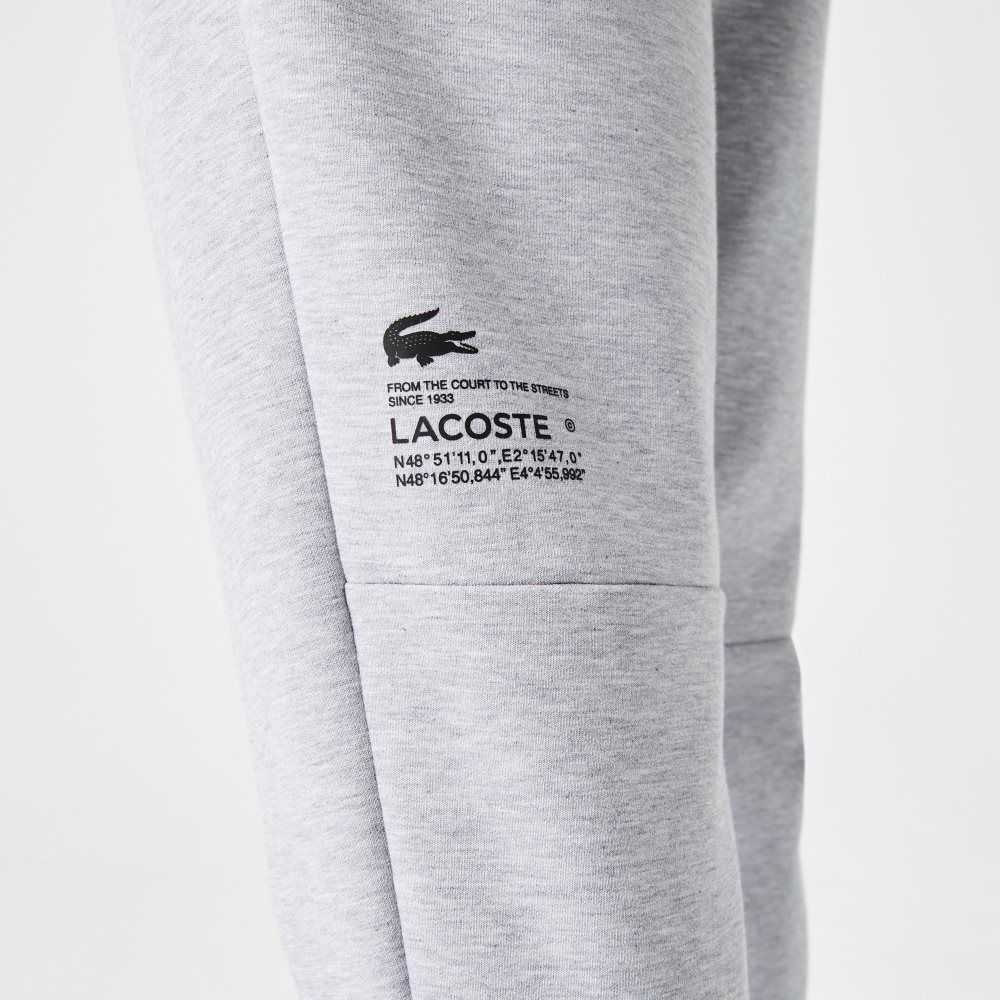 Lacoste Reflective Print Trackpants Grey Chine | GVL-568930