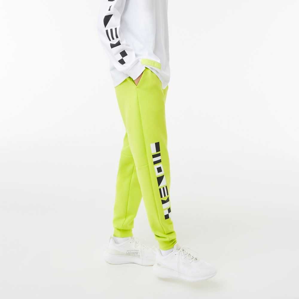 Lacoste Reflective Print Trackpants Yellow | QXD-802647