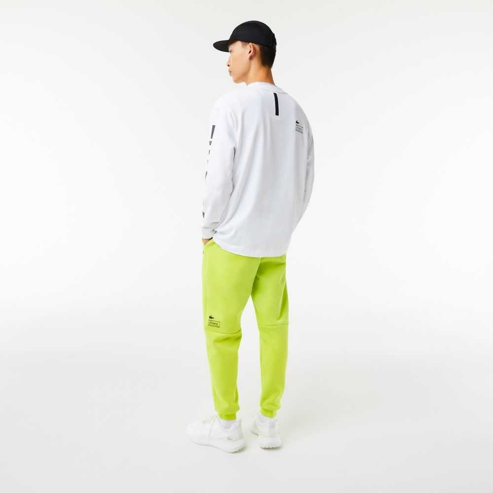 Lacoste Reflective Print Trackpants Yellow | QXD-802647