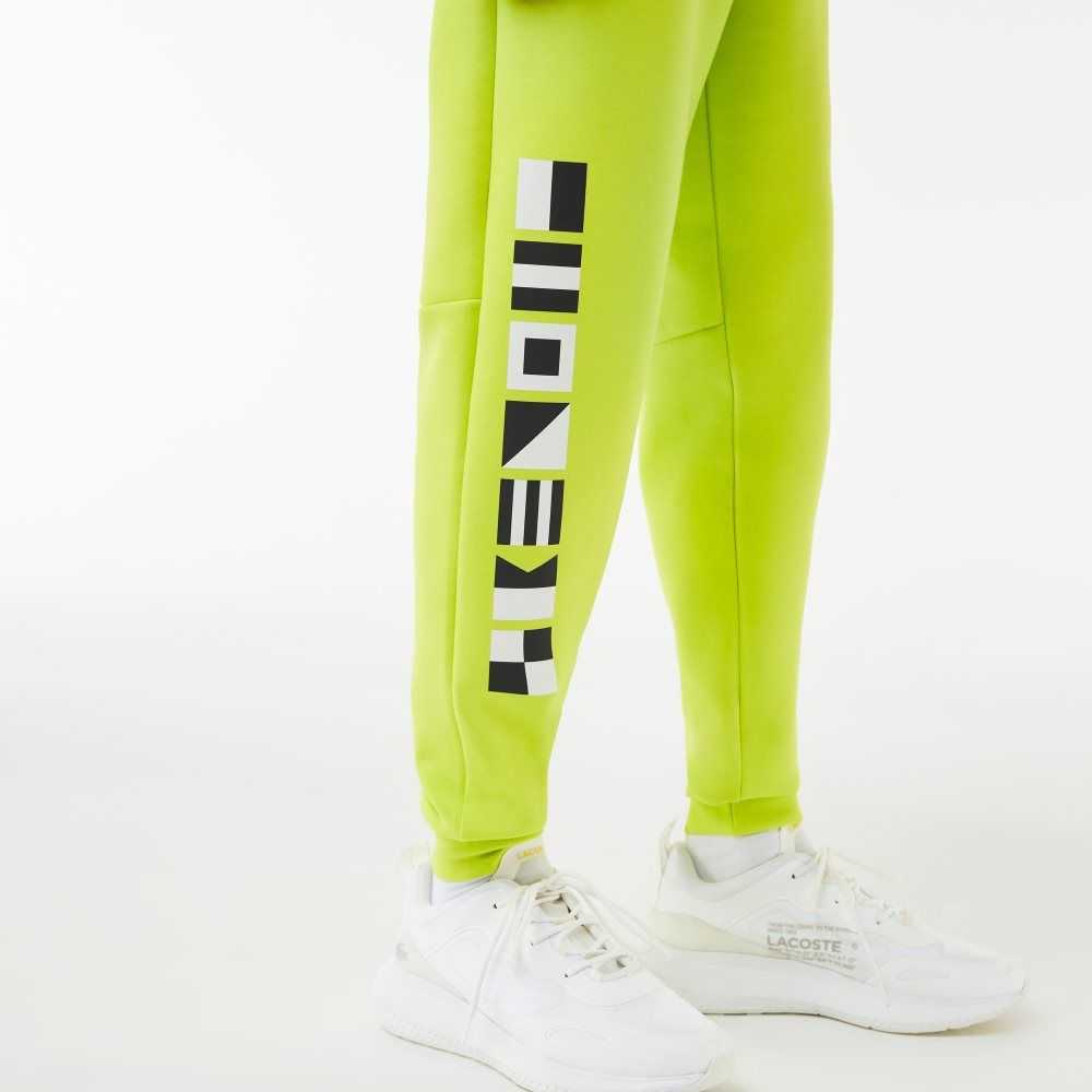 Lacoste Reflective Print Trackpants Yellow | QXD-802647