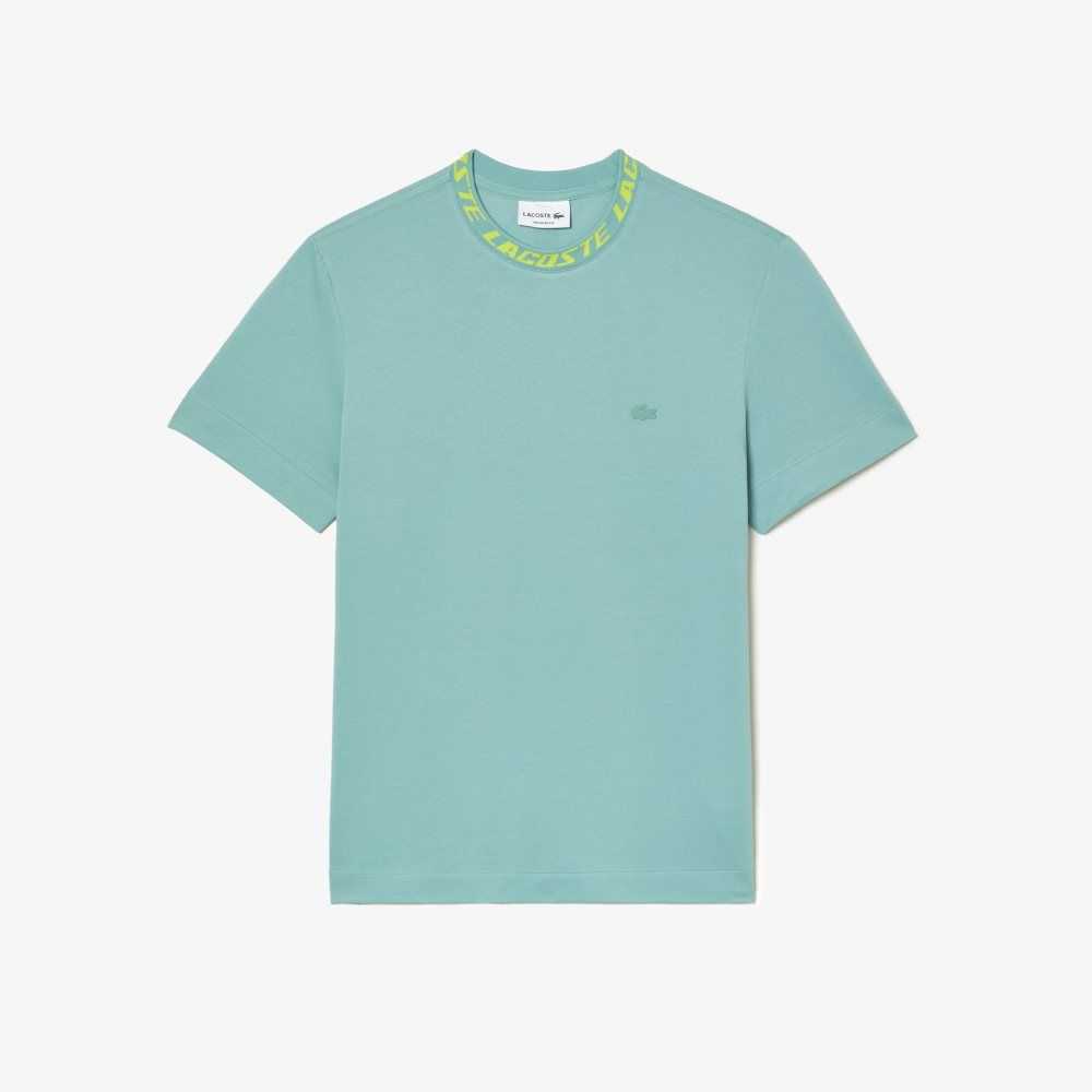 Lacoste Regular Fit Branded Collar T-Shirt Mint | AOG-869753