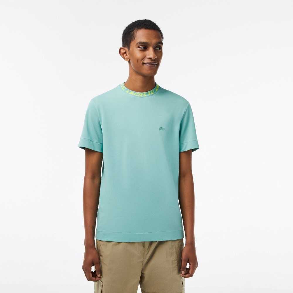 Lacoste Regular Fit Branded Collar T-Shirt Mint | AOG-869753