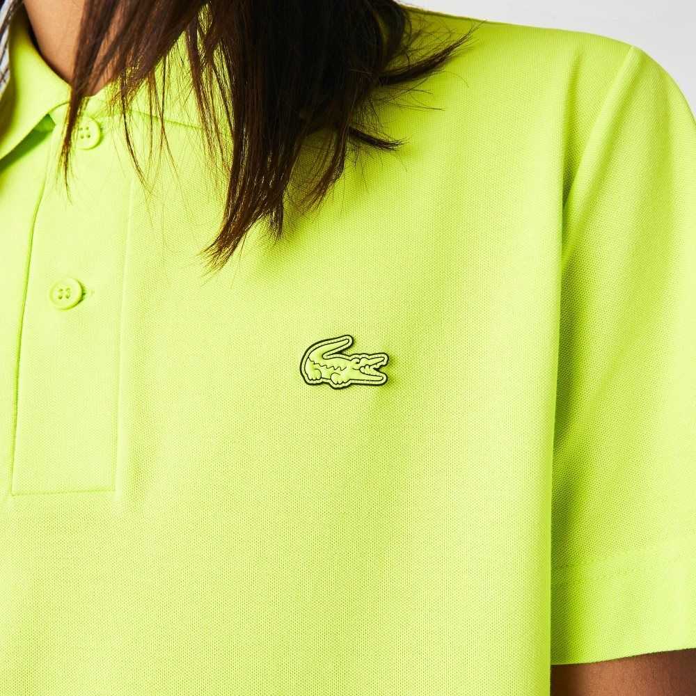 Lacoste Regular Fit Branded Pique Polo Yellow | HDS-305849