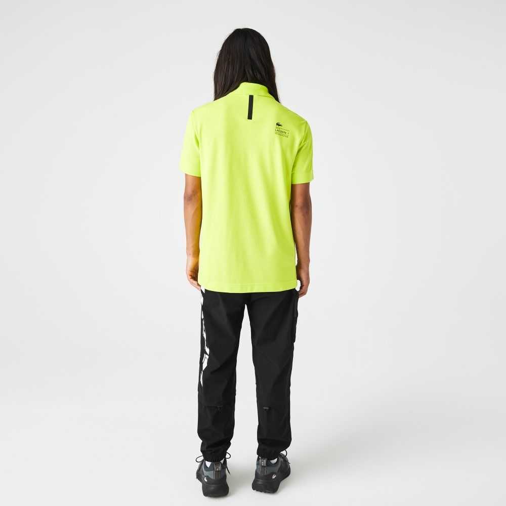 Lacoste Regular Fit Branded Pique Polo Yellow | HDS-305849