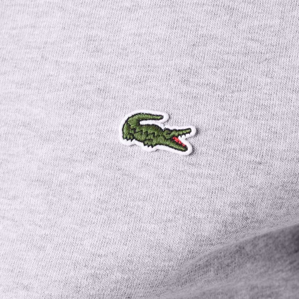 Lacoste Regular Fit Brushed Fleece Zippered Sweatshirt Grey Chine | MHK-293081