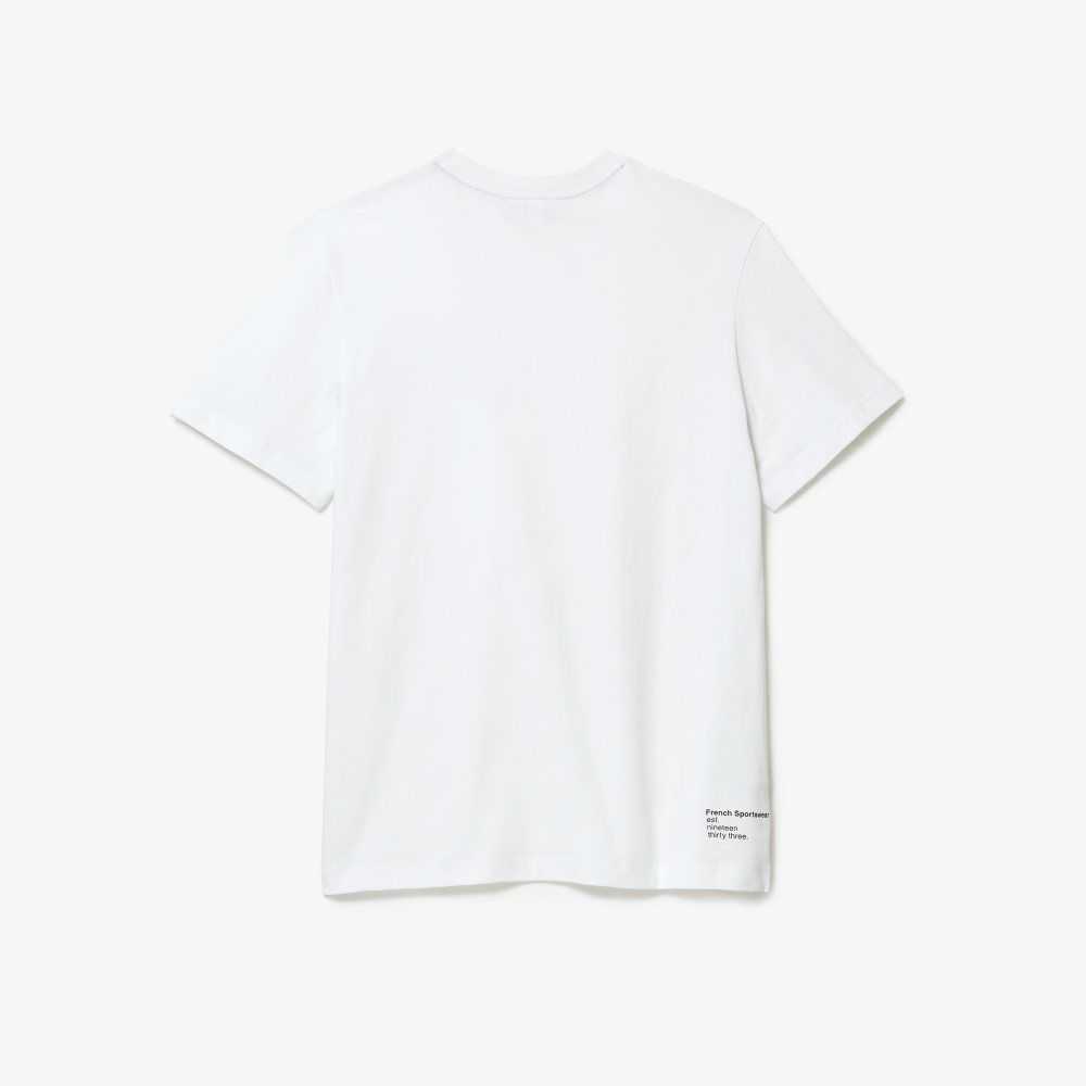 Lacoste Regular Fit Cotton Jersey T-Shirt White | ZYJ-146082