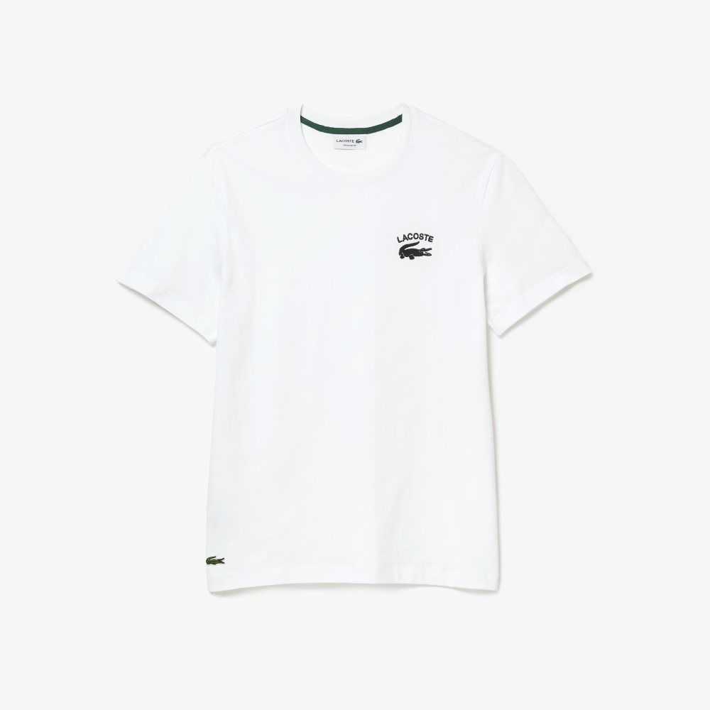 Lacoste Regular Fit Cotton Jersey T-Shirt White | ZYJ-146082