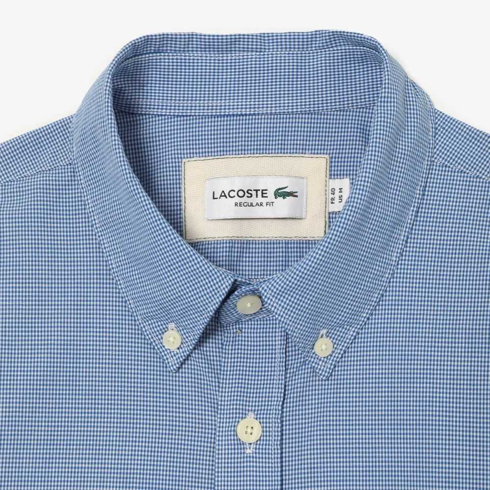 Lacoste Regular Fit Cotton Poplin Shirt White / Blue | XWZ-716253