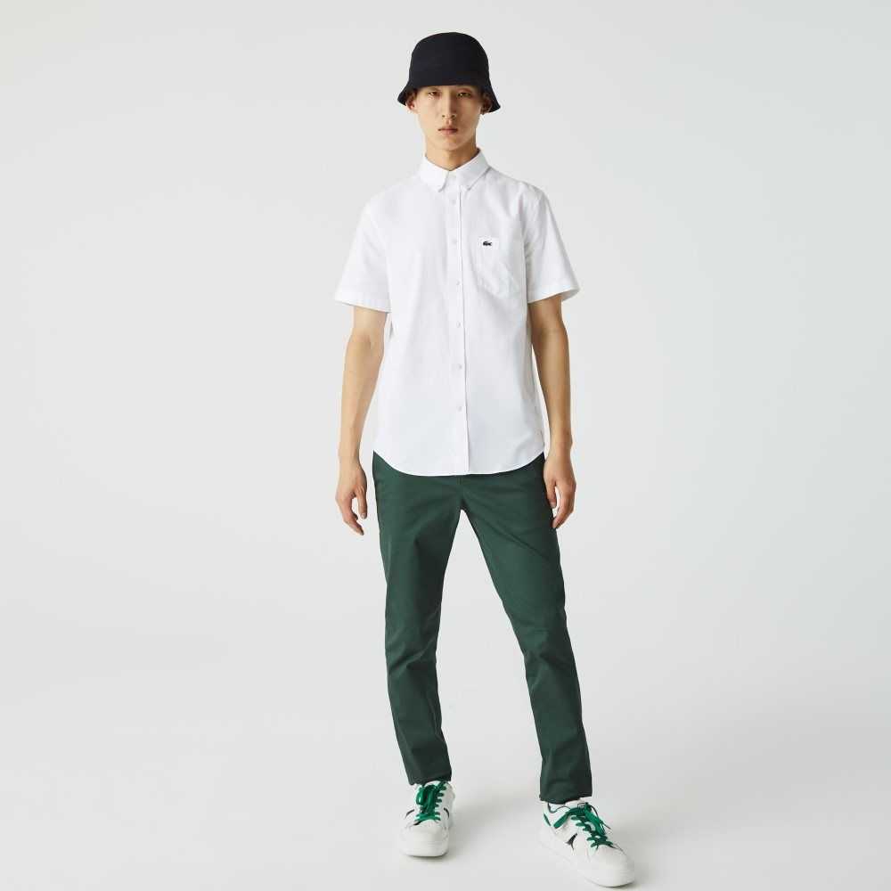 Lacoste Regular Fit Cotton Shirt White | QET-791523