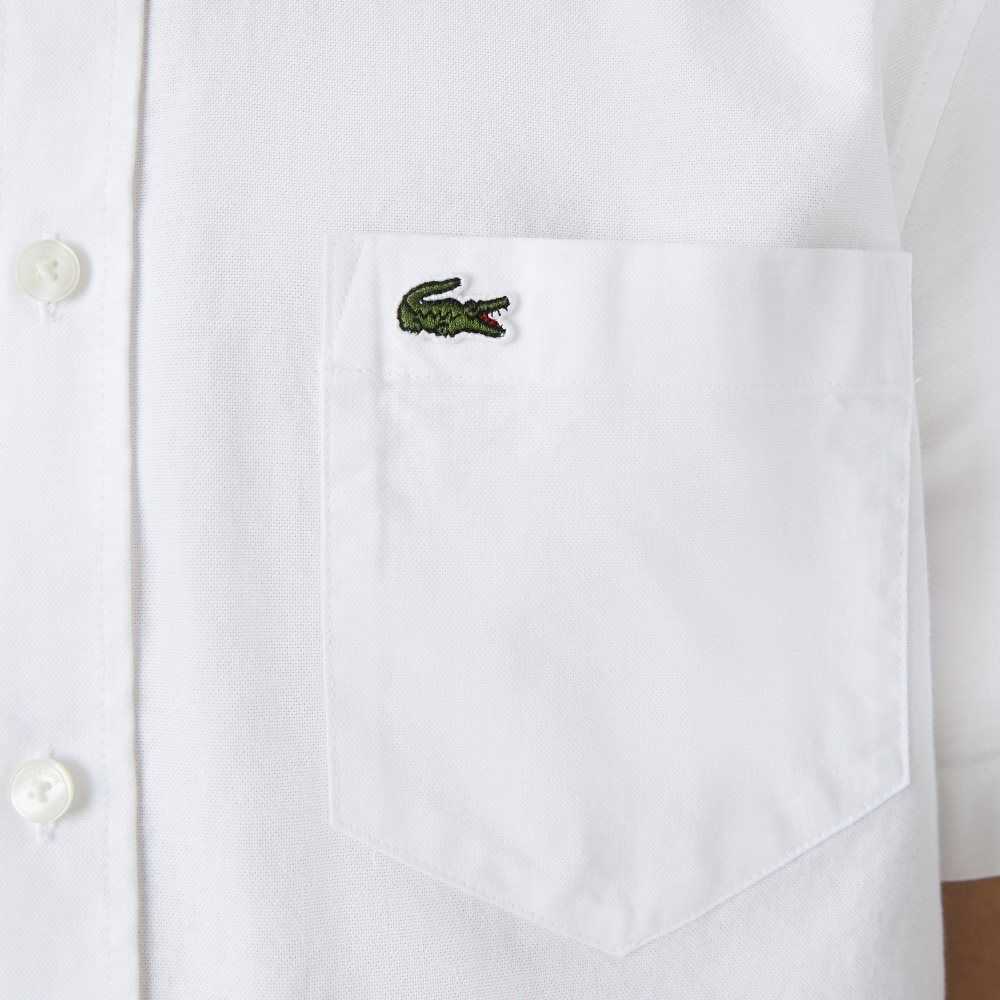 Lacoste Regular Fit Cotton Shirt White | QET-791523