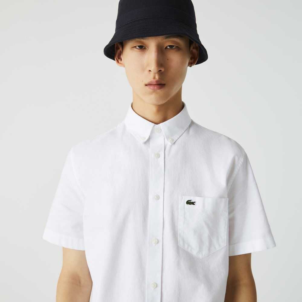 Lacoste Regular Fit Cotton Shirt White | QET-791523