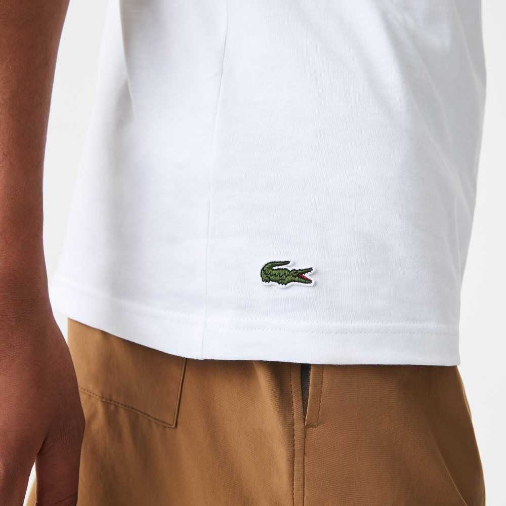 Lacoste Regular Fit Jersey T-Shirt White | DWB-483952