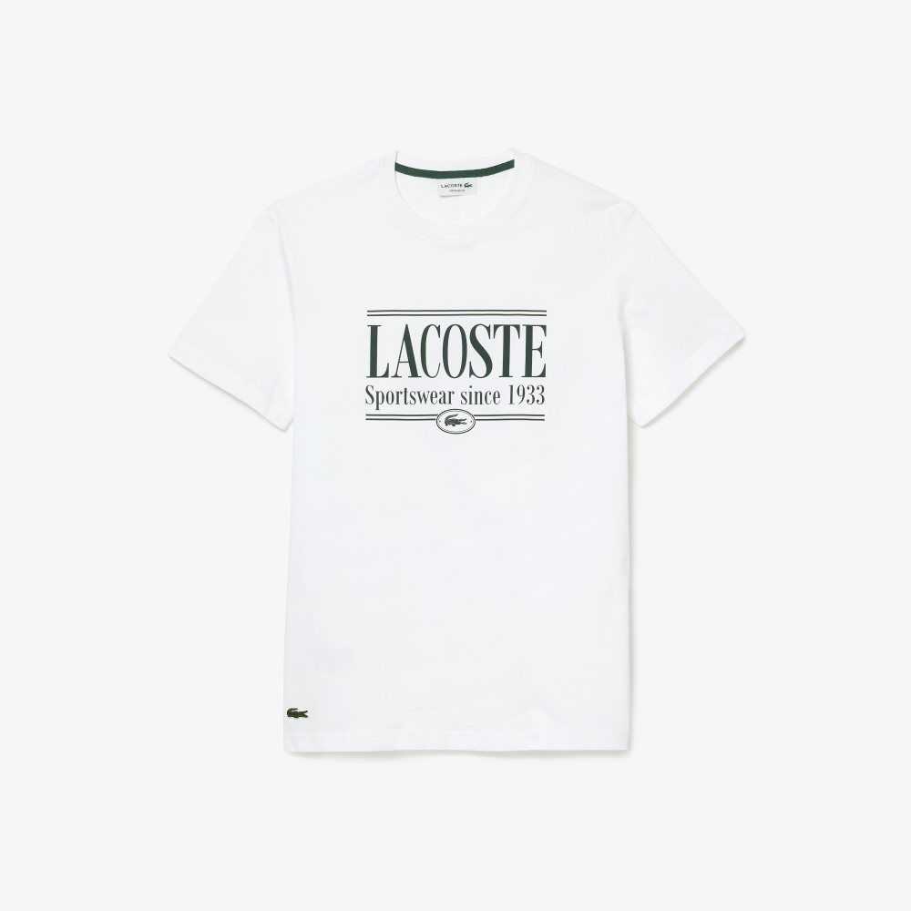 Lacoste Regular Fit Jersey T-Shirt White | DWB-483952