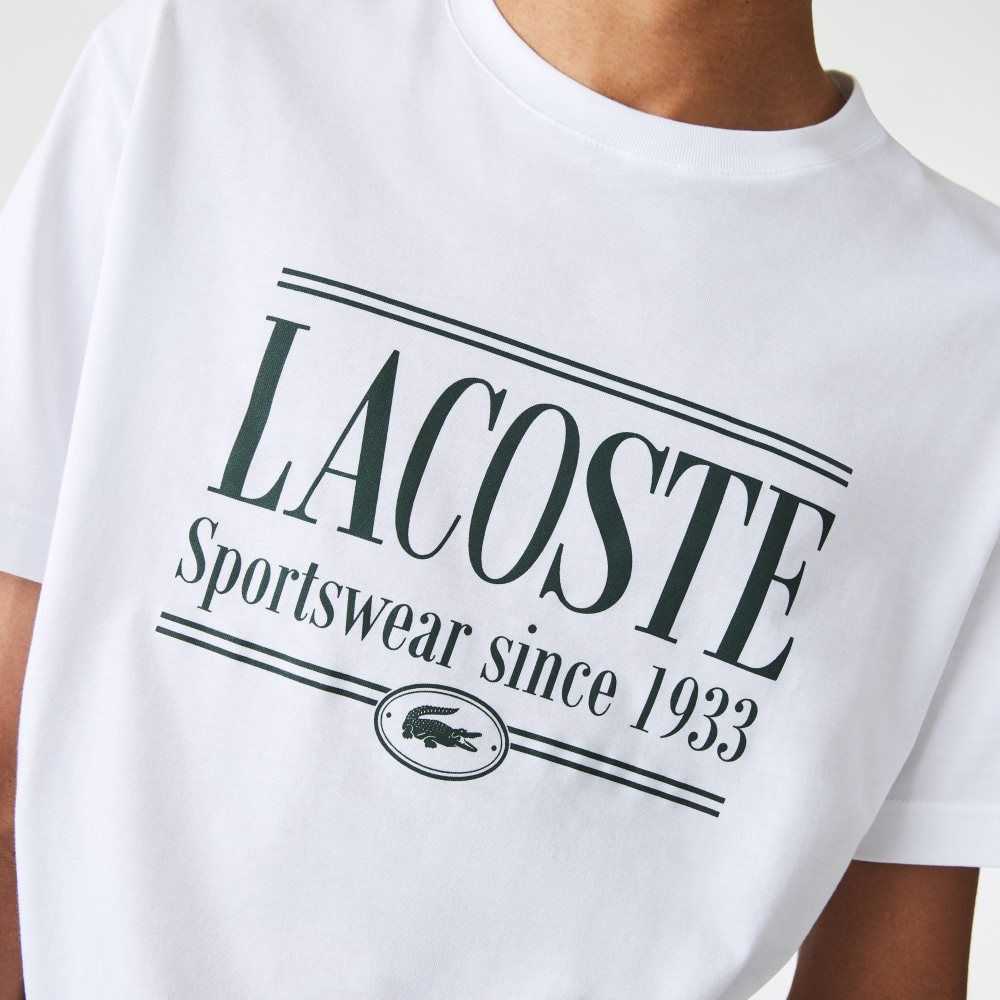 Lacoste Regular Fit Jersey T-Shirt White | DWB-483952