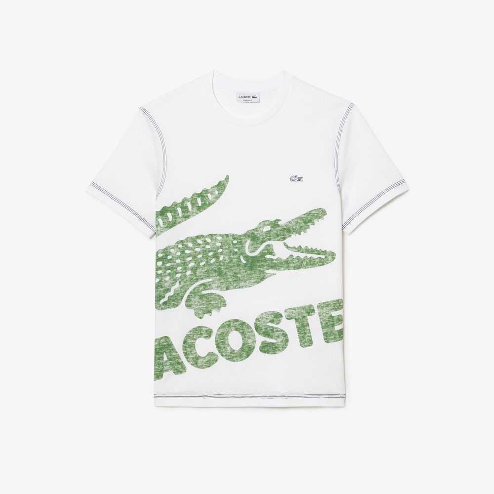 Lacoste Regular Fit Organic Cotton Jersey T-Shirt White | ARQ-328145