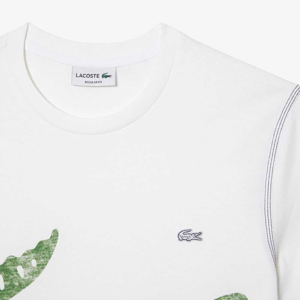 Lacoste Regular Fit Organic Cotton Jersey T-Shirt White | ARQ-328145