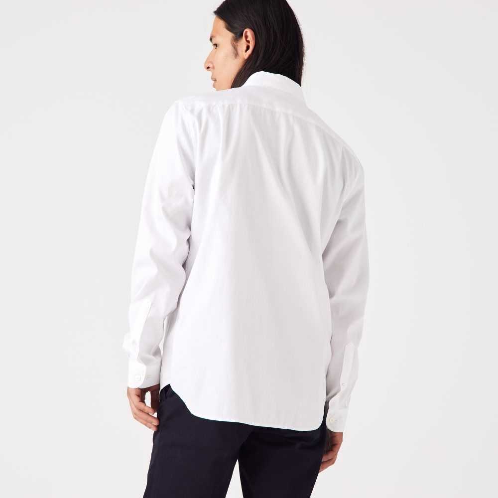 Lacoste Regular Fit Premium Cotton Shirt White | JZO-938475