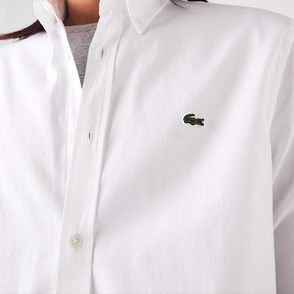 Lacoste Regular Fit Premium Cotton Shirt White | JZO-938475