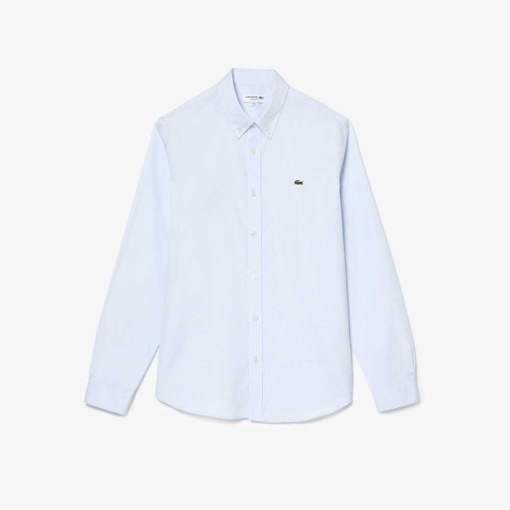 Lacoste Regular Fit Premium Cotton Shirt Blue | XFT-261934