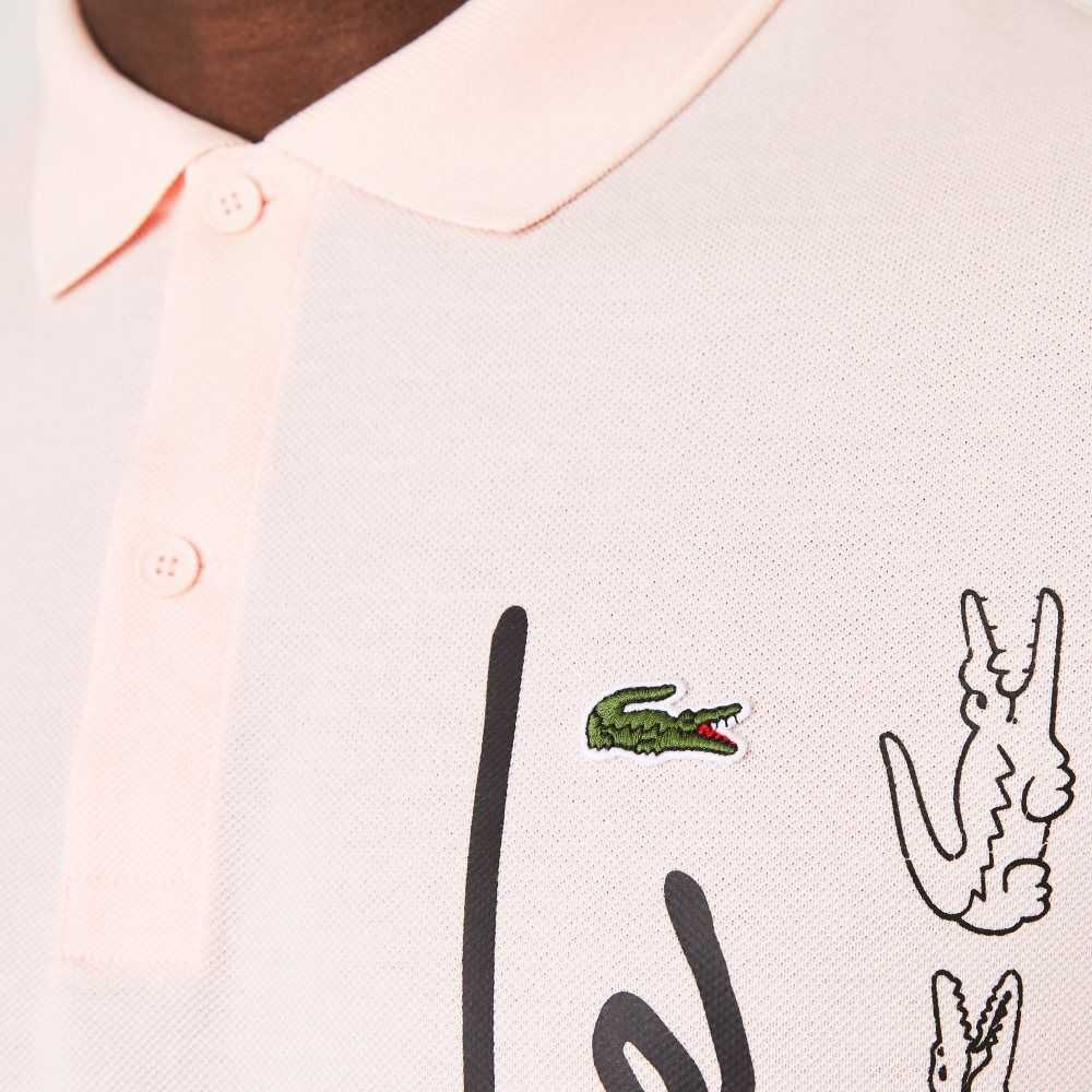 Lacoste Regular Fit Signature Cotton Pique Polo Light Pink | JWA-685321