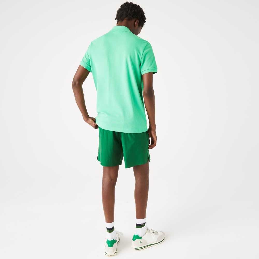 Lacoste Regular Fit Signature Cotton Pique Polo Green | QXU-213890