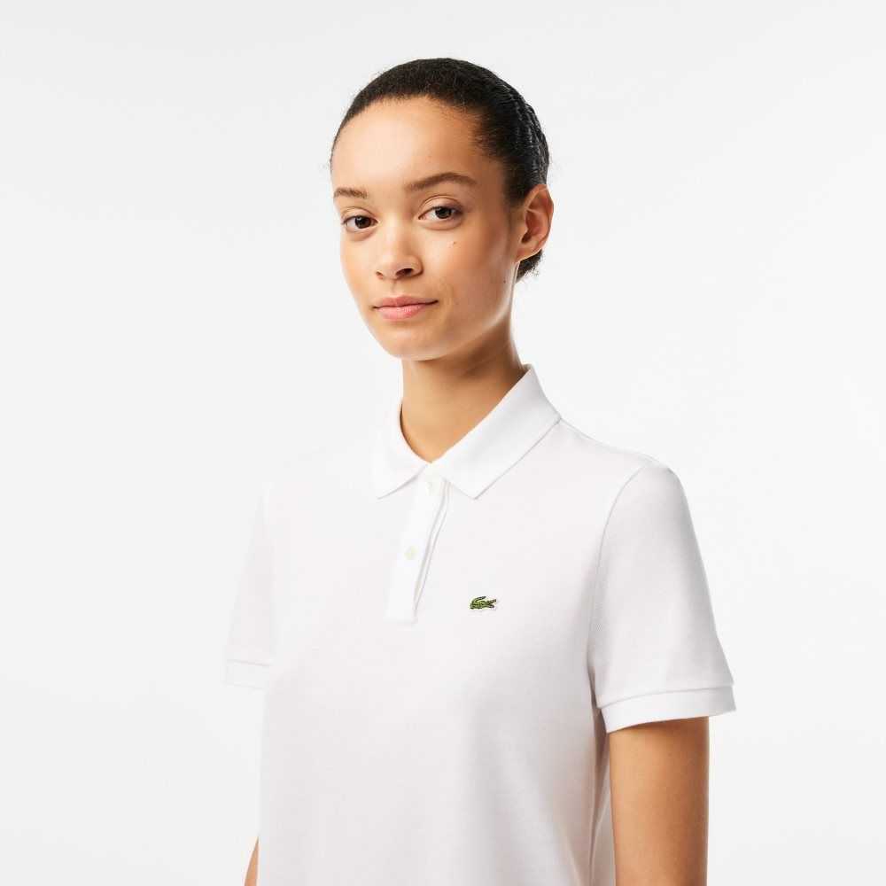 Lacoste Regular Fit Soft Cotton Petit Pique Polo White | BTV-893157