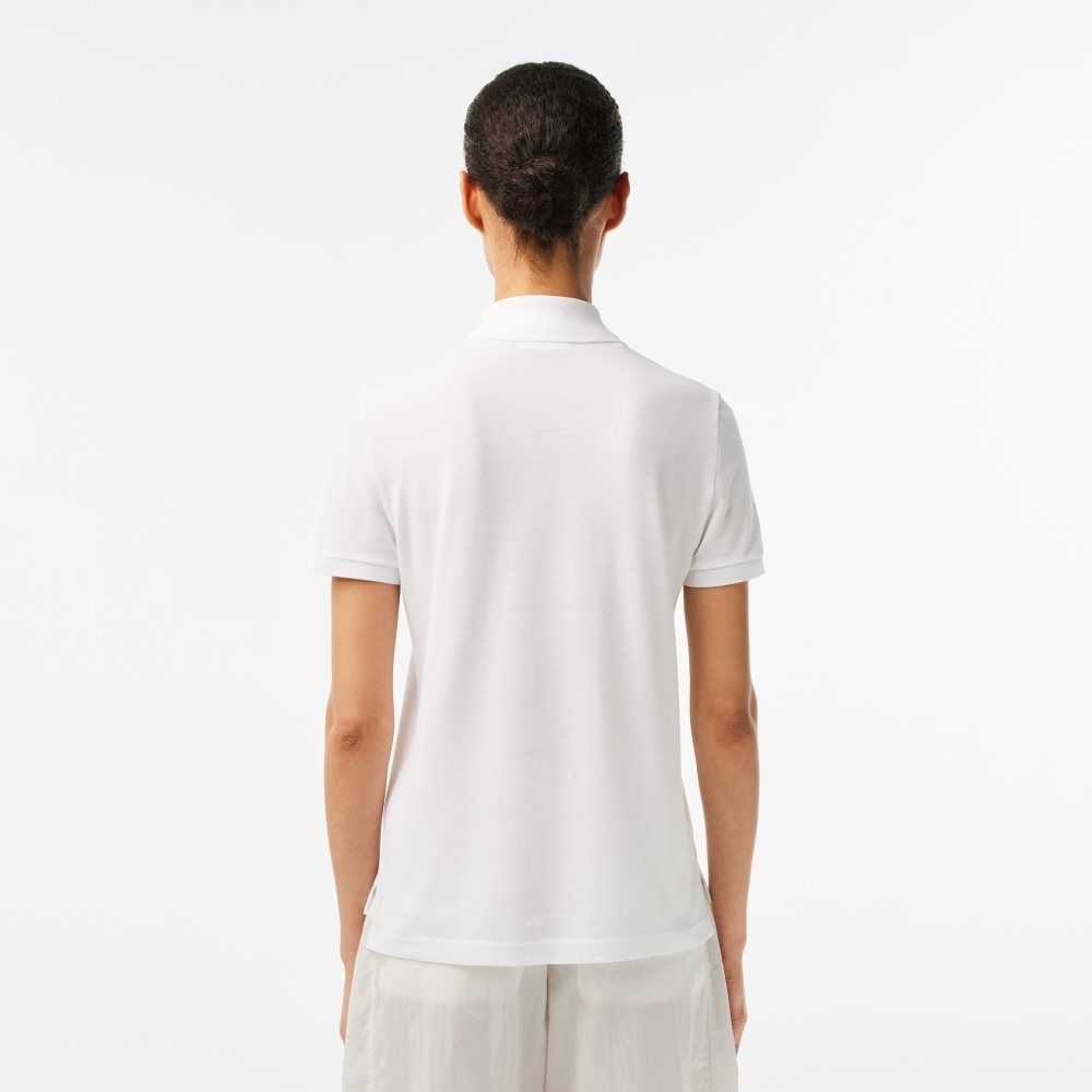 Lacoste Regular Fit Soft Cotton Petit Pique Polo White | BTV-893157