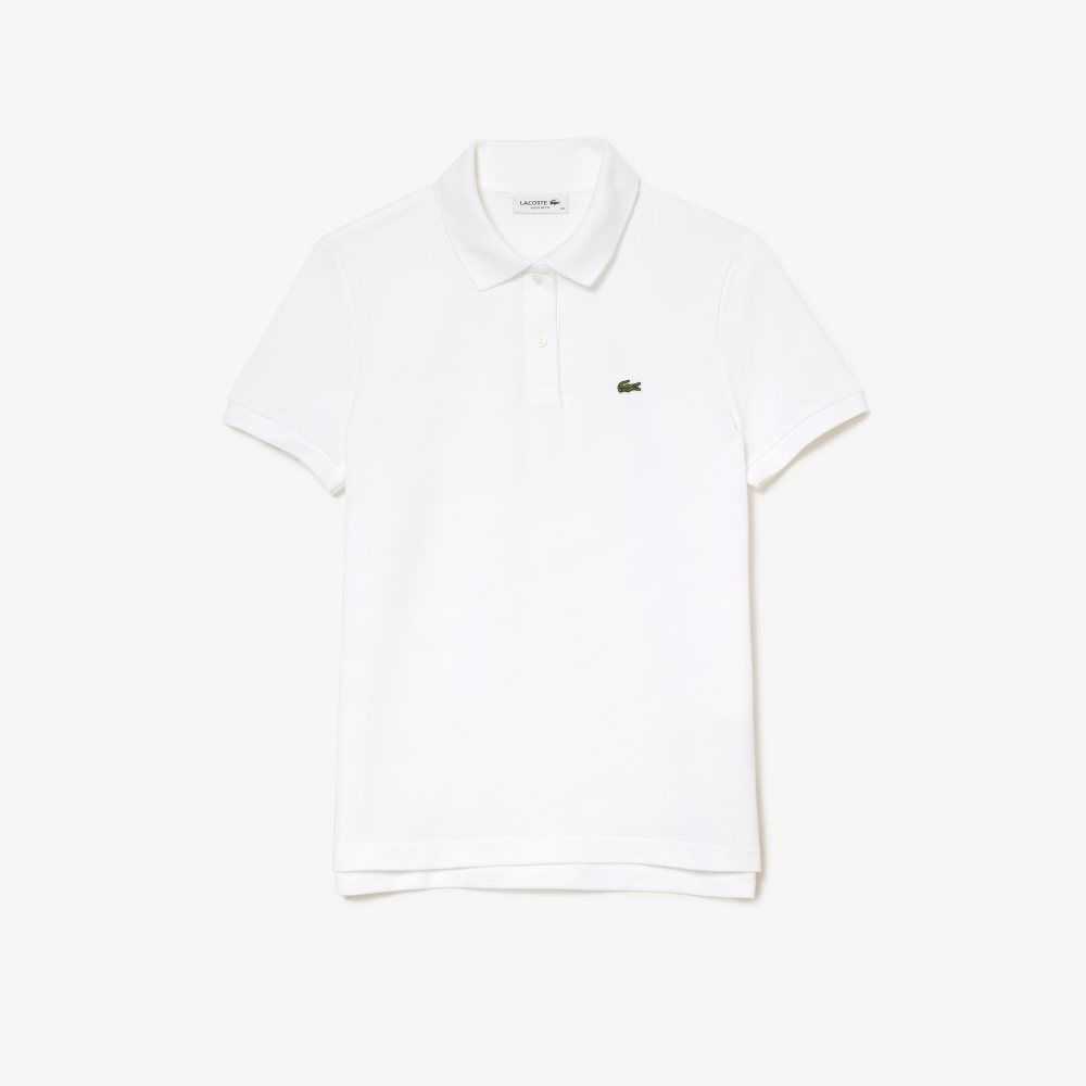 Lacoste Regular Fit Soft Cotton Petit Pique Polo White | BTV-893157