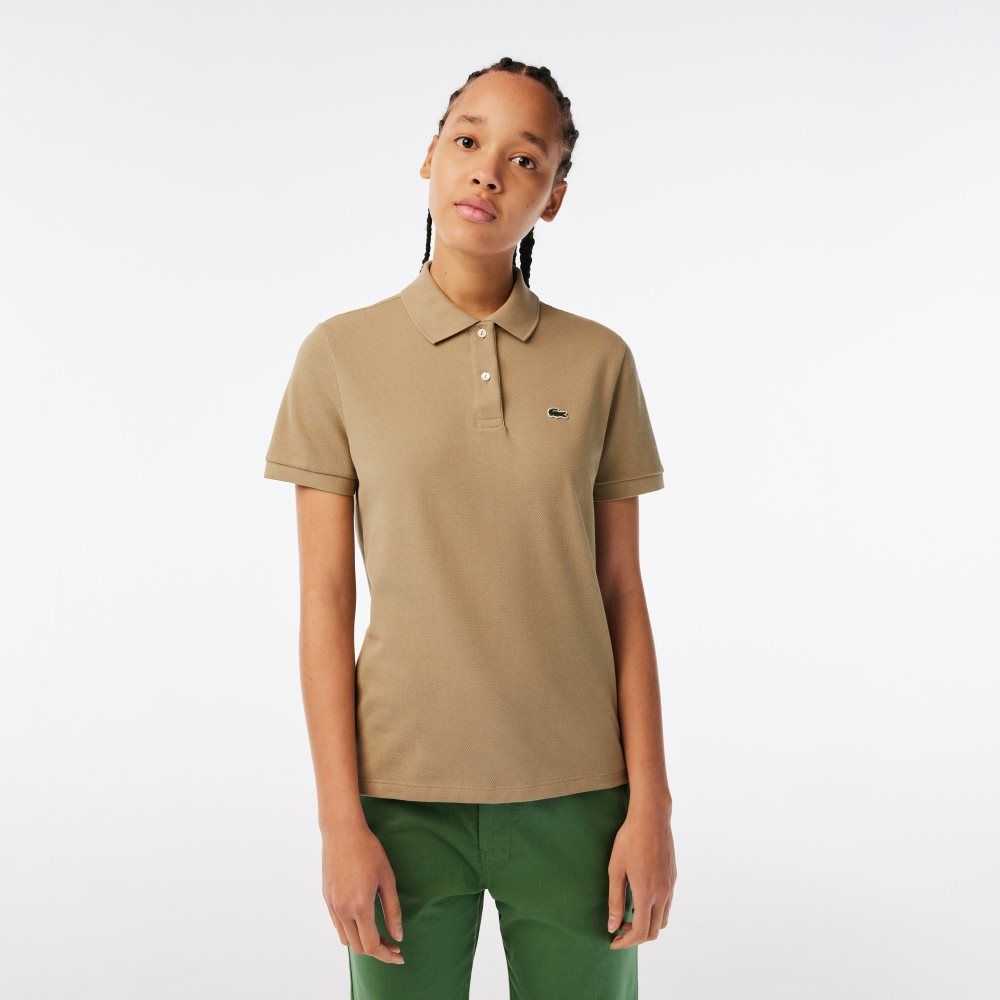 Lacoste Regular Fit Soft Cotton Petit Pique Polo Beige | FDJ-367408