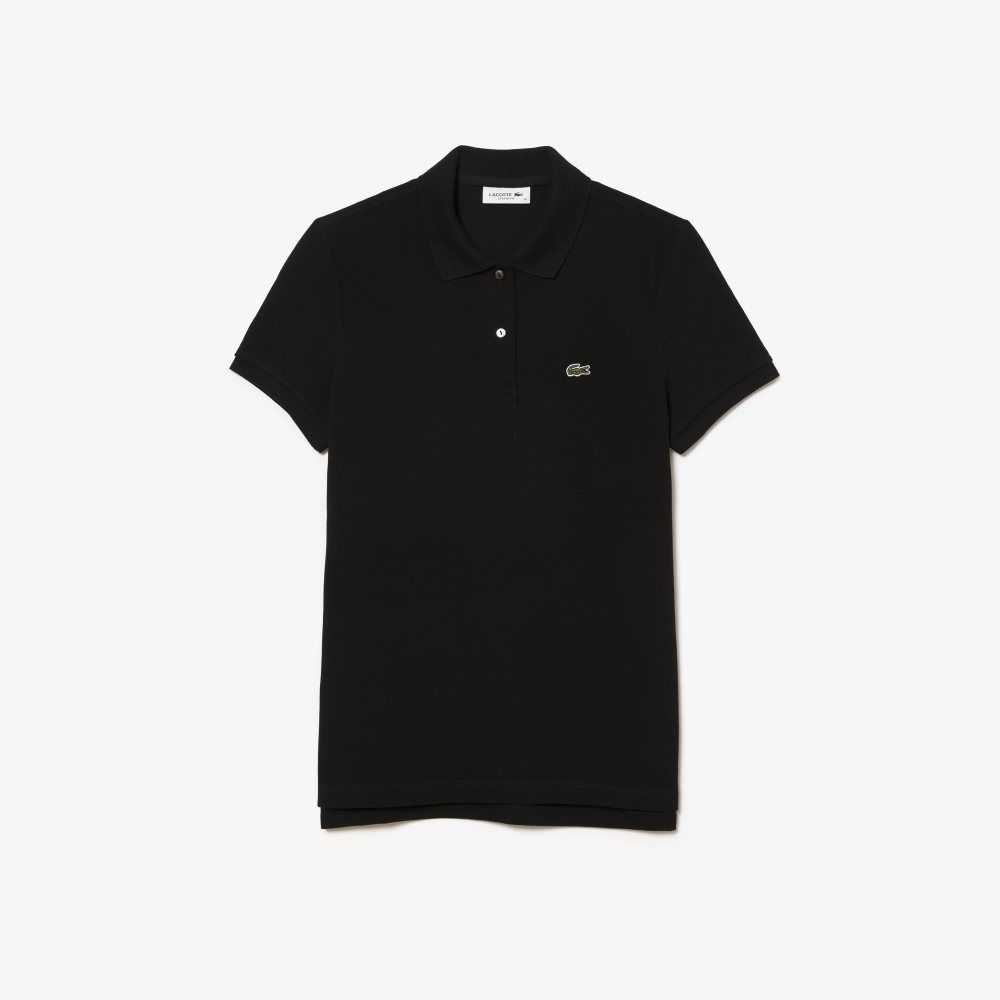 Lacoste Regular Fit Soft Cotton Petit Pique Polo Black | JEM-051297