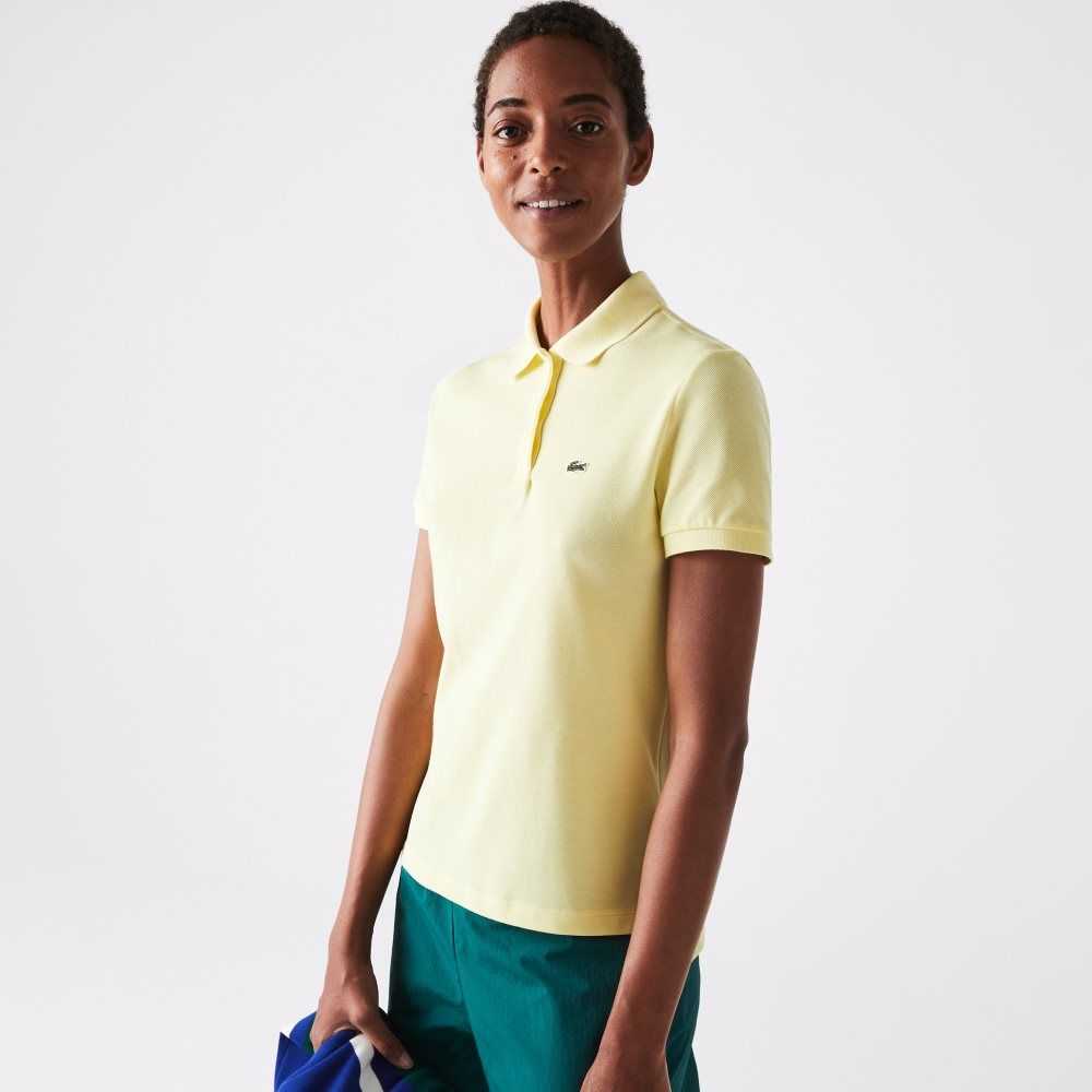 Lacoste Regular Fit Soft Cotton Petit Pique Polo Yellow | NCQ-195803