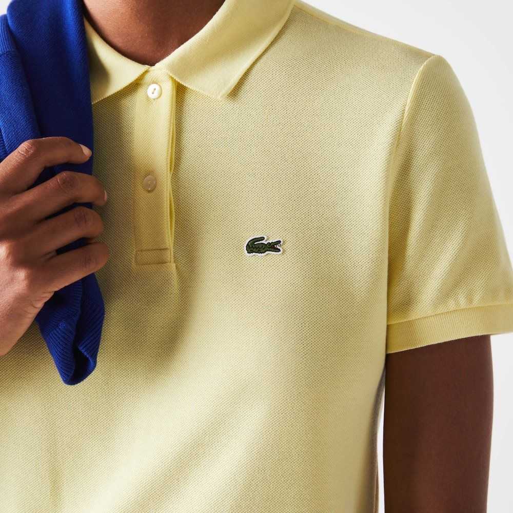 Lacoste Regular Fit Soft Cotton Petit Pique Polo Yellow | NCQ-195803