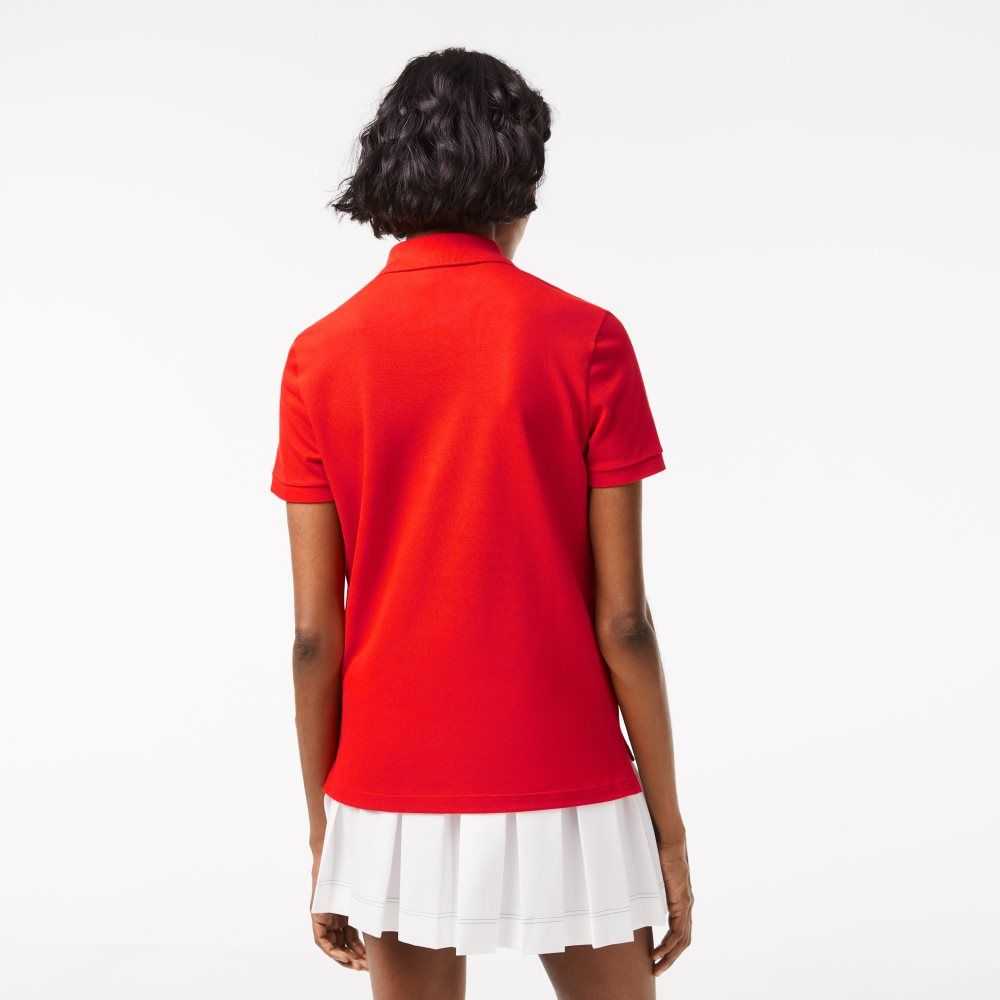 Lacoste Regular Fit Soft Cotton Petit Pique Polo Red | OCZ-541372