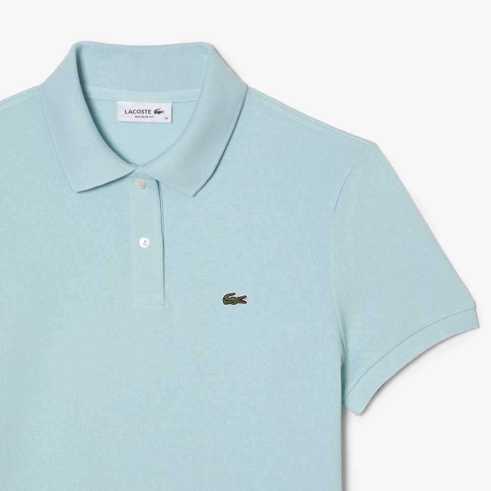 Lacoste Regular Fit Soft Cotton Petit Pique Polo Mint | OPQ-970548