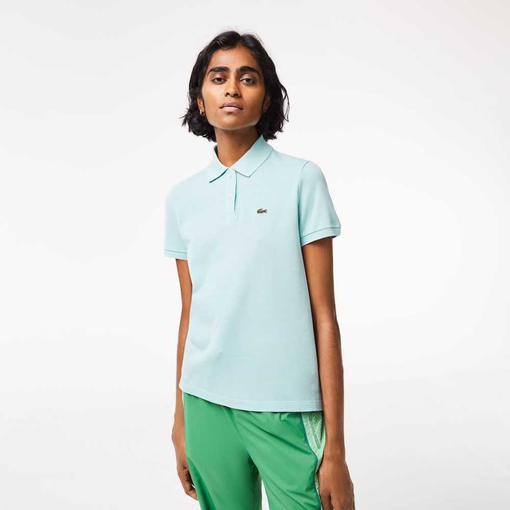 Lacoste Regular Fit Soft Cotton Petit Pique Polo Mint | OPQ-970548