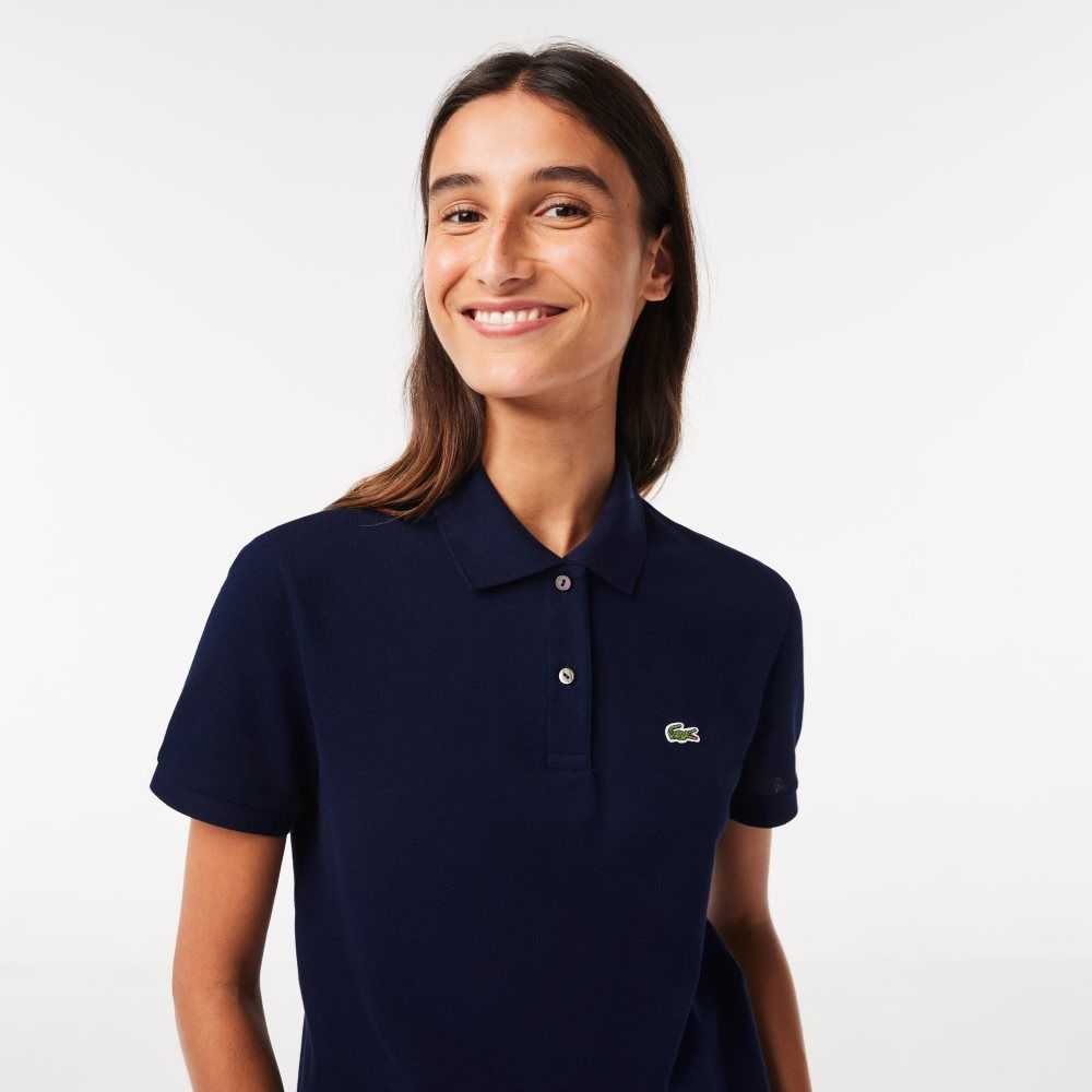 Lacoste Regular Fit Soft Cotton Petit Pique Polo Navy Blue | QHX-930871