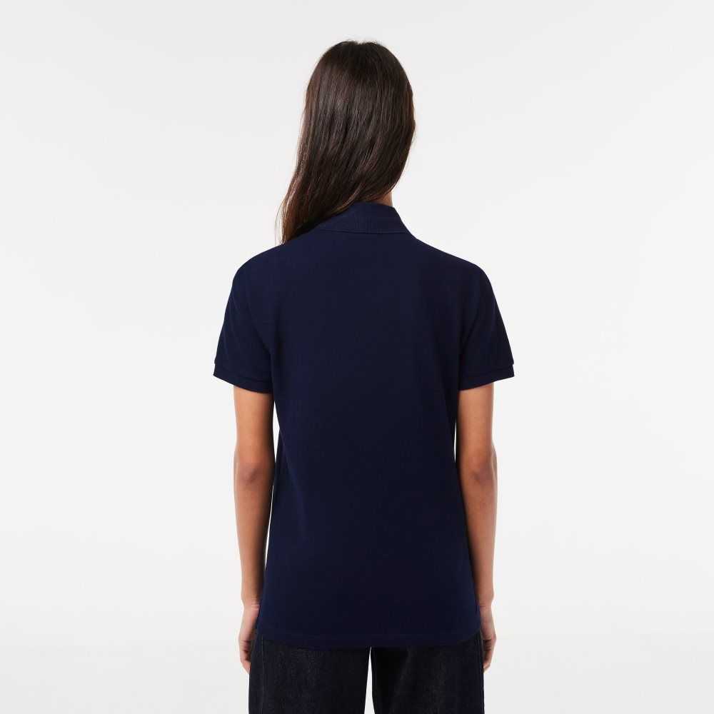 Lacoste Regular Fit Soft Cotton Petit Pique Polo Navy Blue | QHX-930871