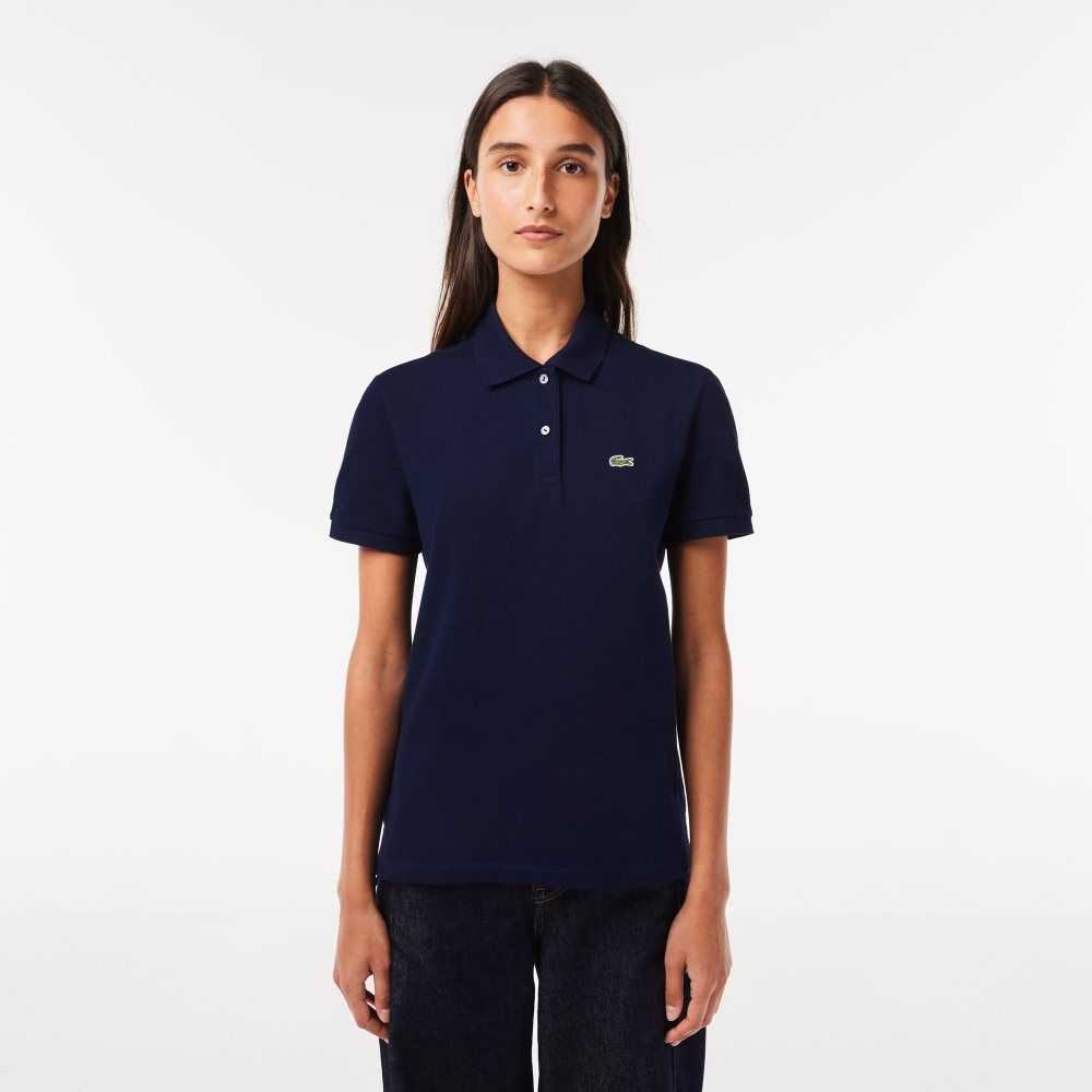 Lacoste Regular Fit Soft Cotton Petit Pique Polo Navy Blue | QHX-930871