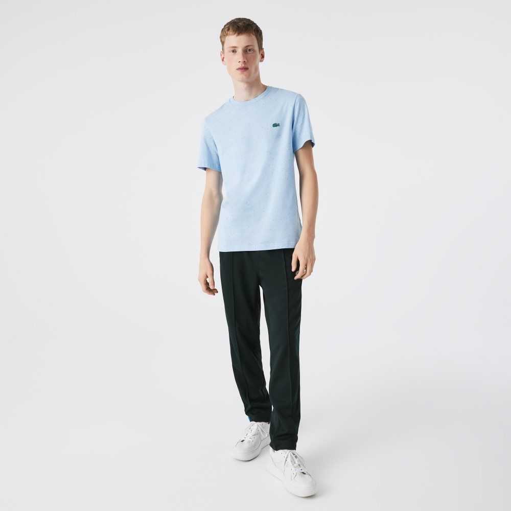 Lacoste Regular Fit Speckled Print Cotton Jersey T-Shirt Turquoise | VEH-841506