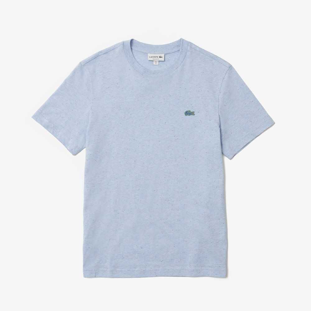 Lacoste Regular Fit Speckled Print Cotton Jersey T-Shirt Turquoise | VEH-841506