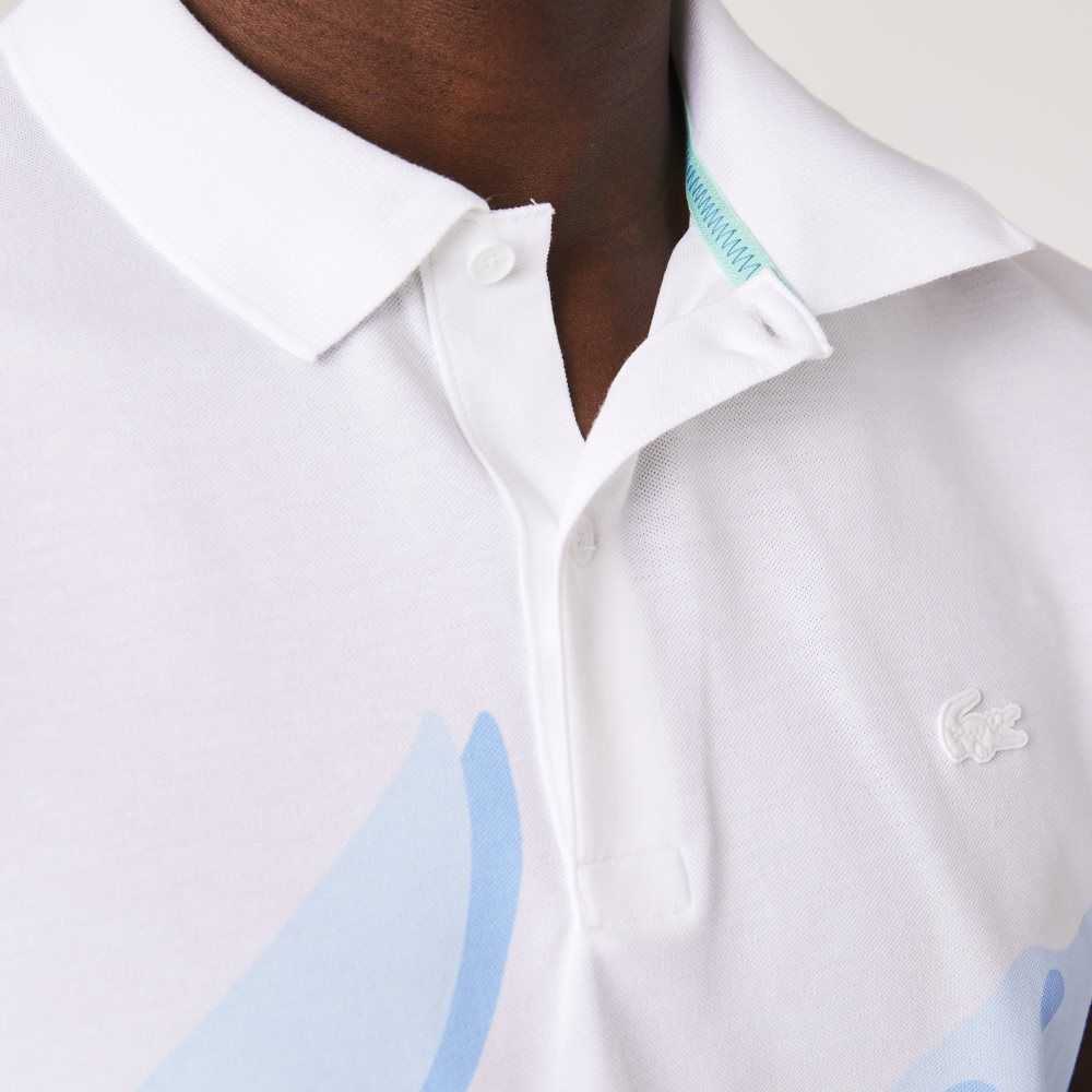 Lacoste Regular Fit Stretch Organic Cotton Polo White | HGJ-354271