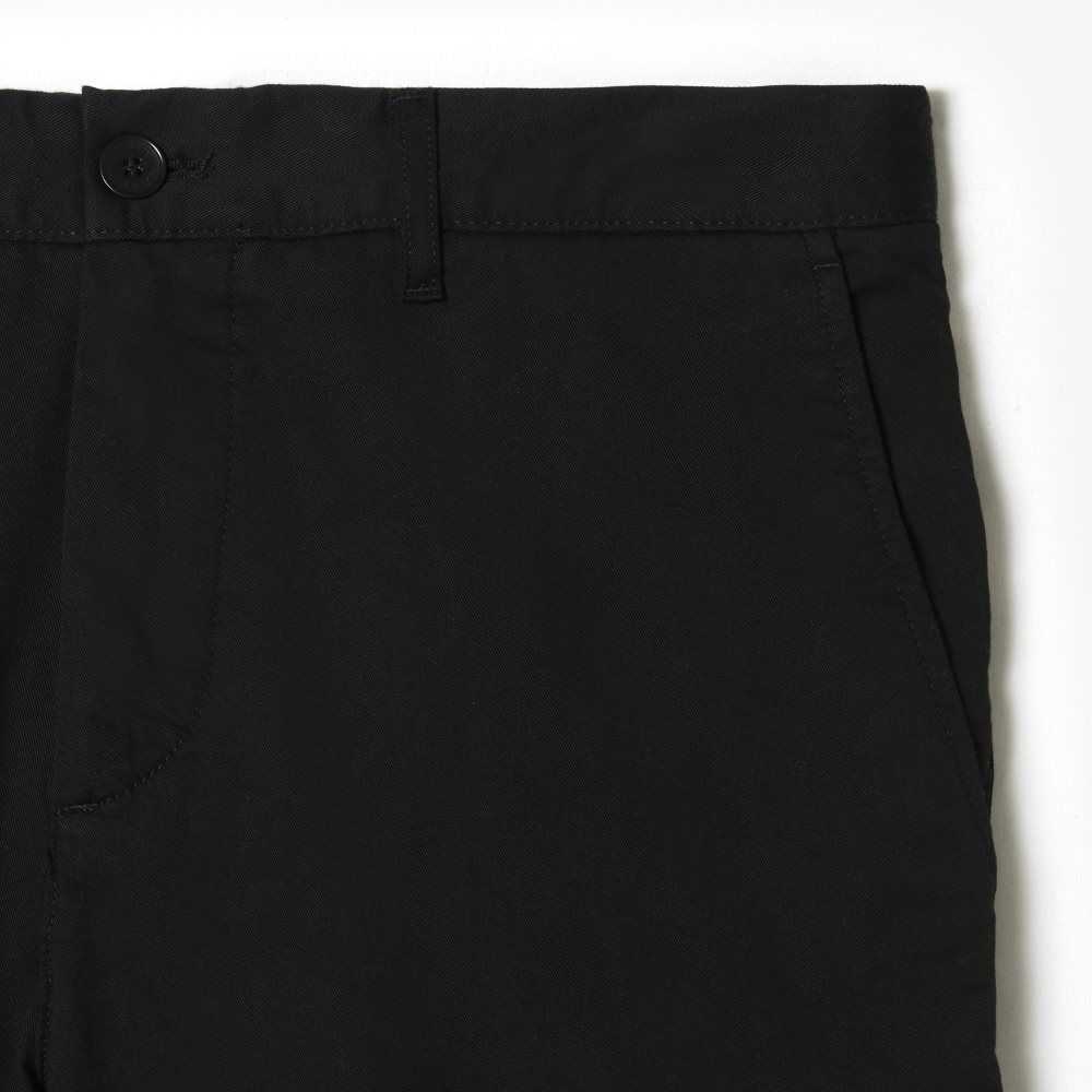 Lacoste Regular Fit Stretch Organic Cotton Bermuda Shorts Black | IGO-935642