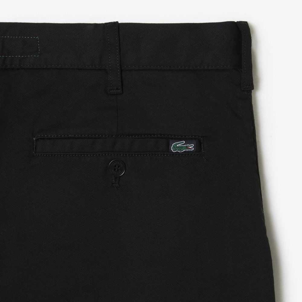 Lacoste Regular Fit Stretch Organic Cotton Bermuda Shorts Black | IGO-935642