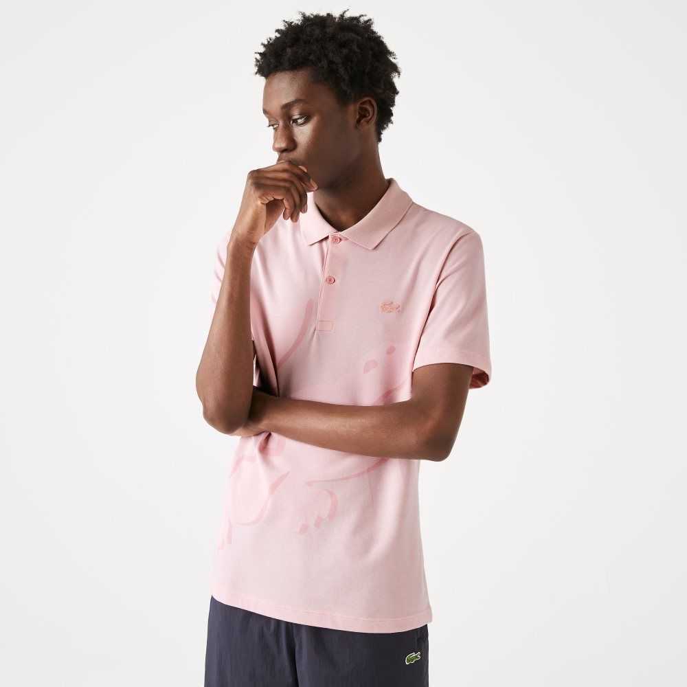 Lacoste Regular Fit Stretch Organic Cotton Polo Pink | JRW-849530