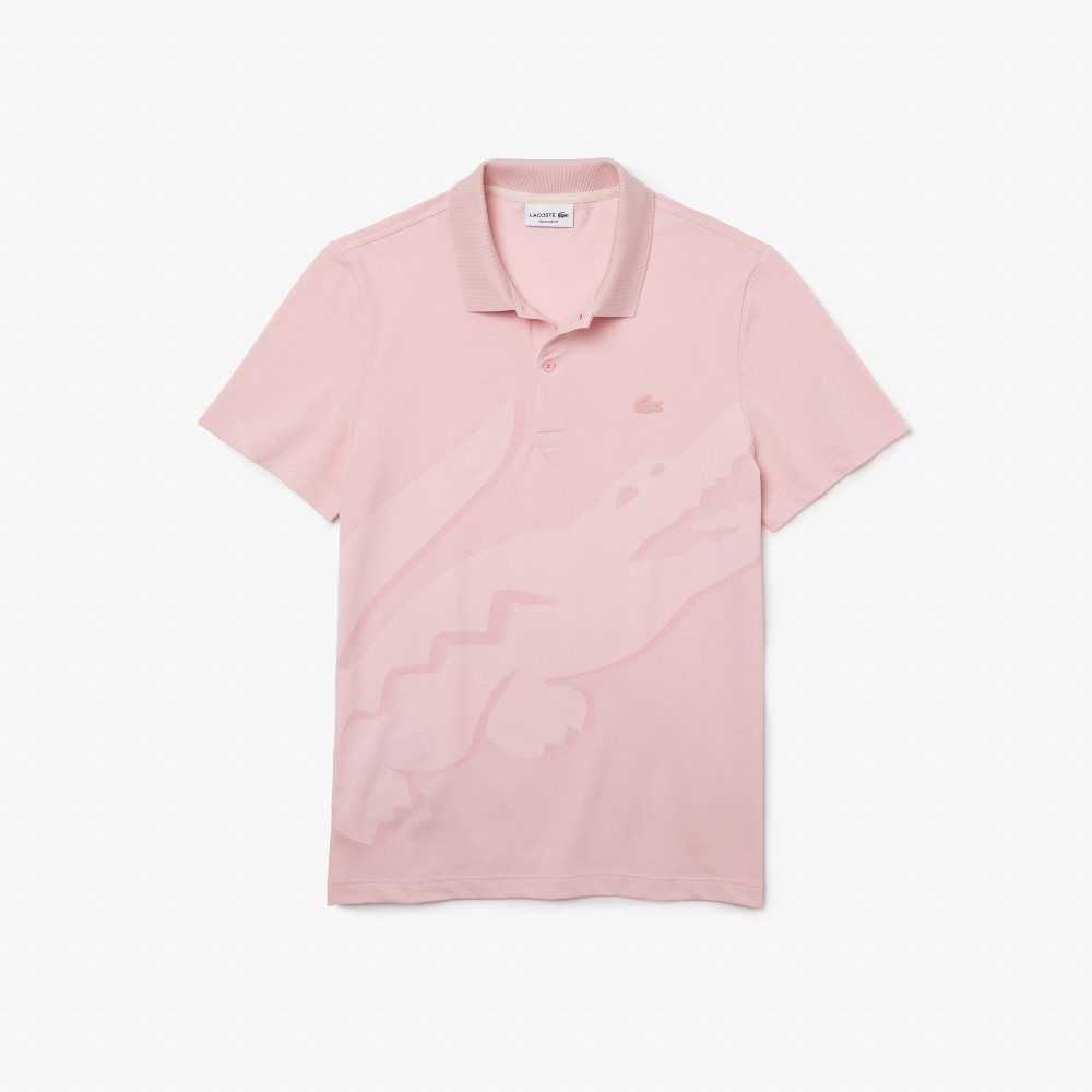 Lacoste Regular Fit Stretch Organic Cotton Polo Pink | JRW-849530